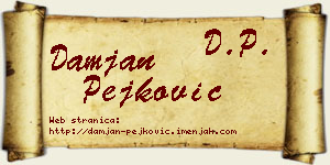 Damjan Pejković vizit kartica